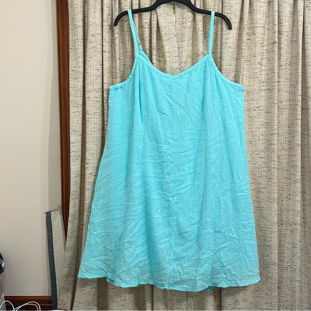 Torrid Midi Pucker Woven Trapeze Dress in Island Paradise - 3X